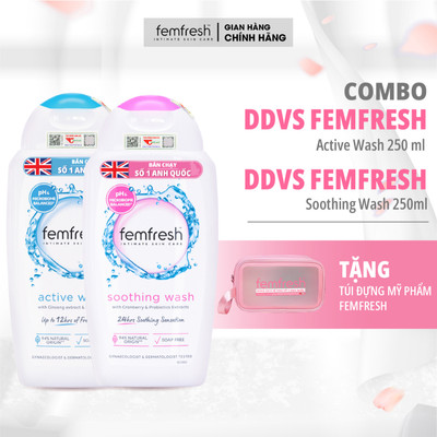 [COMBO DÀNH CHO NAM VÀ NỮ] Mua 2 Dung Dịch Vệ Sinh Chăm Sóc Vùng Kín Sạch Thơm Femfresh TẶNG Kèm Quà Tặng Siêu Xinh
