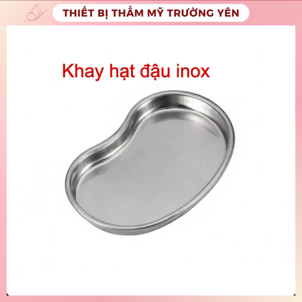 Khay inox hạt đậu dùng trong y tế, spa