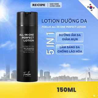 Kem Dưỡng Ẩm Da Mặt Nam Foellie Homme All In One 150ml - Lotion Dưỡng Trắng, Ngừa Mụn, Khử Mùi 5IN1