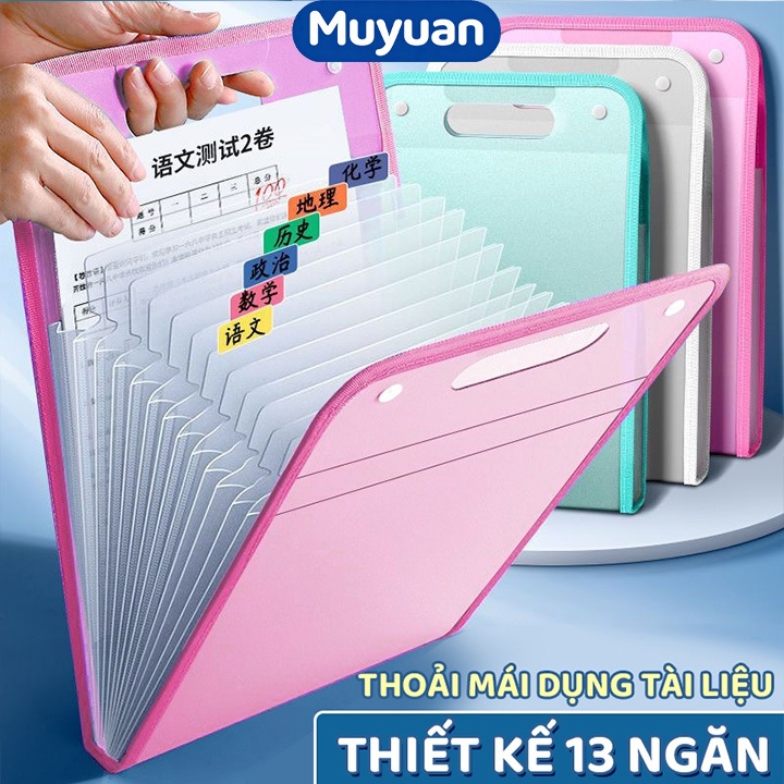 Túi Đựng Tài Liệu 13 Ngăn MUYUAN – Cặp Hồ Sơ Nhiều Ngăn, Thiết Kế Đơn Giản