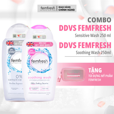Combo 2 Chai Dung Dịch Vệ Sinh Phụ Nữ Femfresh Hỗ Trợ Các Vấn Đề Phụ Khoa - Tặng Quà Hấp Dẫn