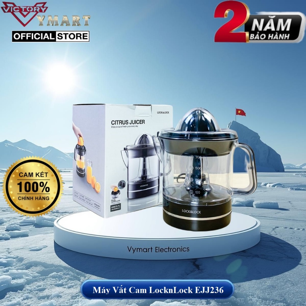Máy Vắt Cam LocknLock EJJ236 (0,7L)  EJJ231 (0,7L) EJJ246BLK (0,9L) EJJ241 (1.2L) -  Bảo Hành 2 Năm