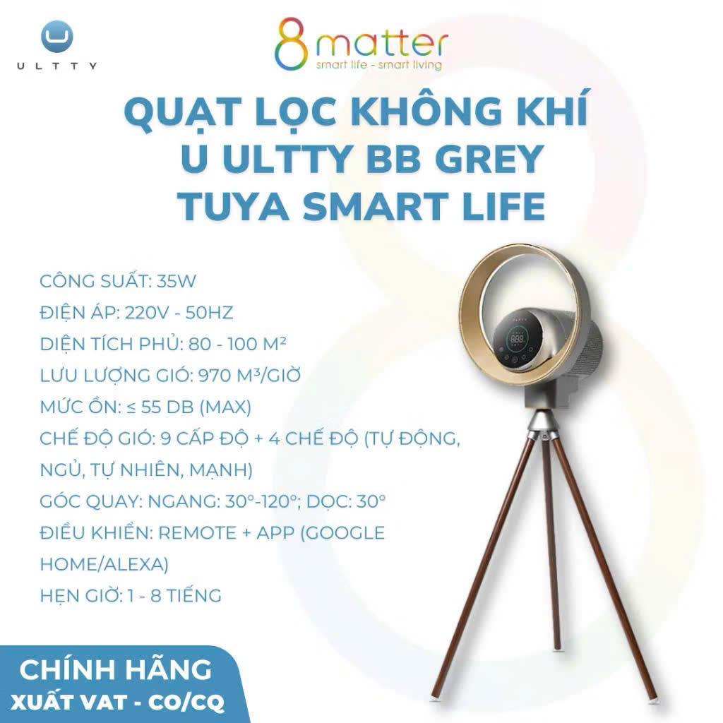 Quạt lọc không khí thông minh TUYA SMART LIFE U Ultty BB - Bảo Hành Chính Hãng
