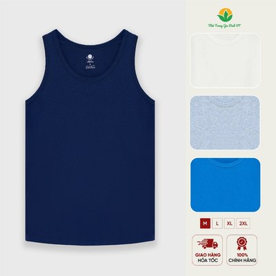 Áo ba lỗ nam Việt Thắng cotton thấm hút mồ hôi thoáng mát mặc nhà tập gym - A02.6301