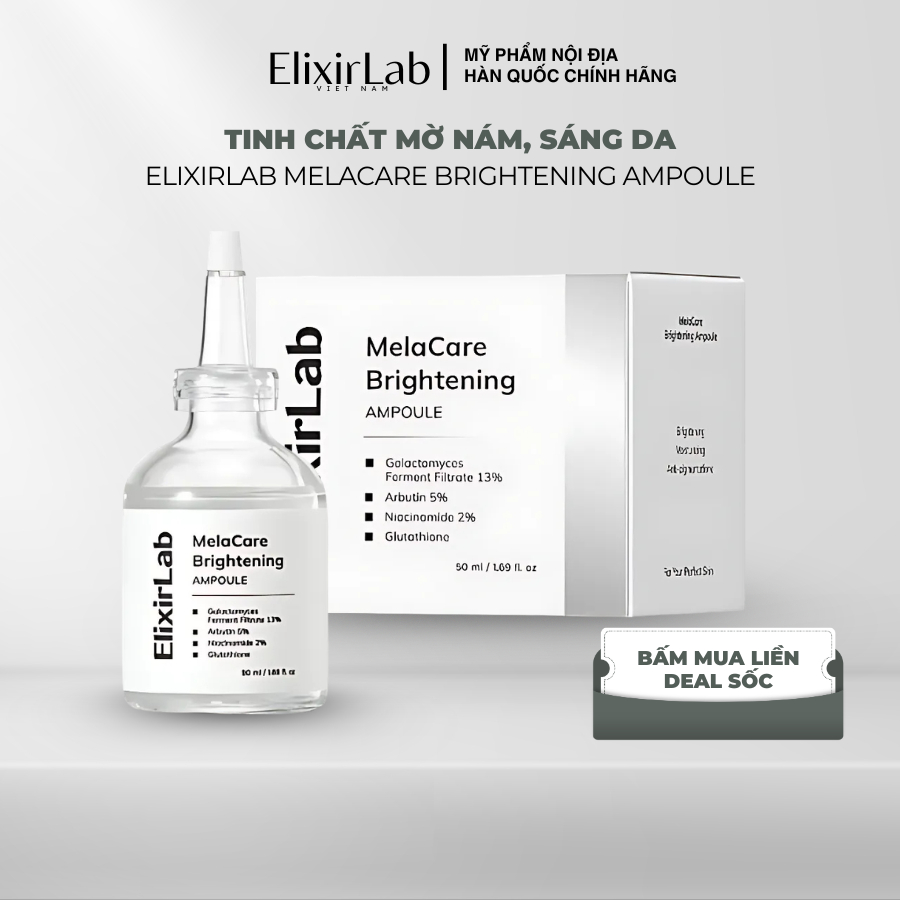 Tinh Chất Mờ Nám, Sáng Da ElixirLab MelaCare Brightening Ampoule 50ml