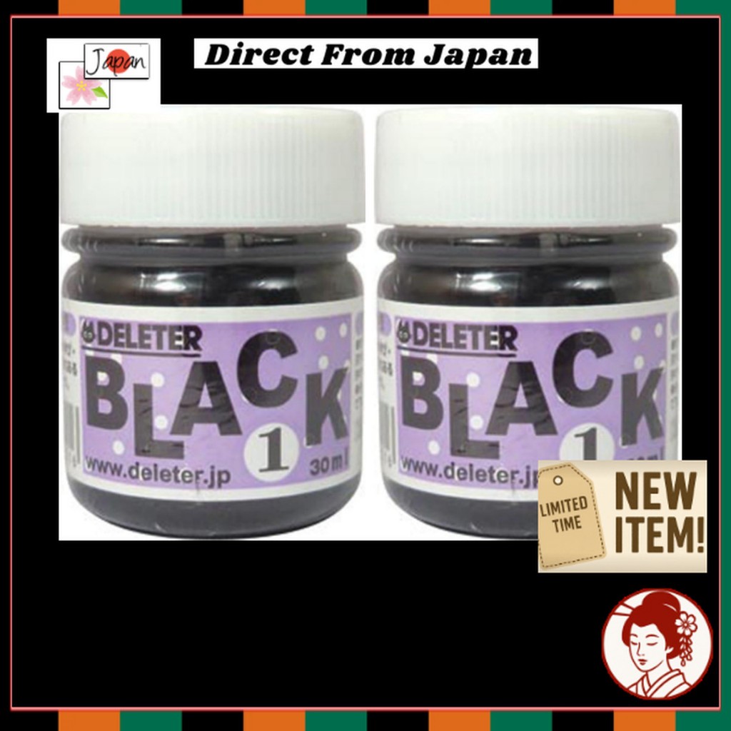 Deleter Black Ink 1 341-0001 30ml x2 Manga Drawing Ink Waterproof Comic Illustration Japanese Art To