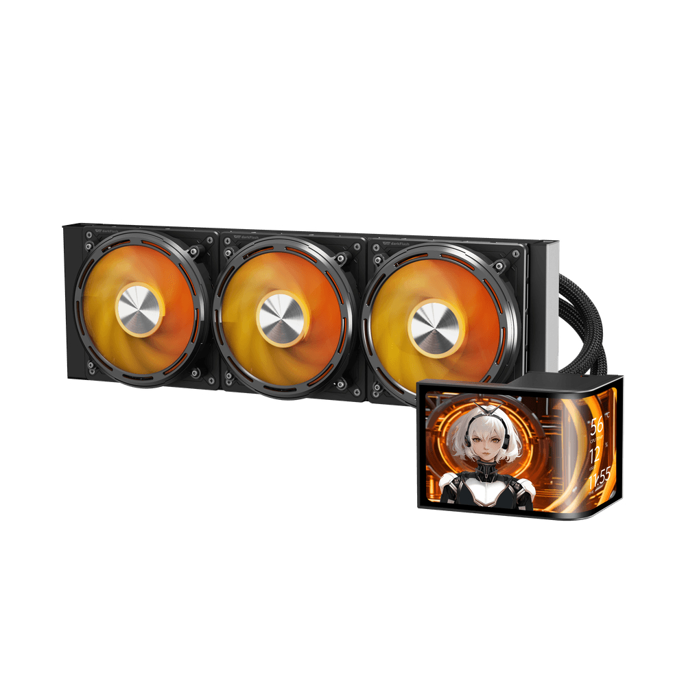 TẢN NHIỆT CONG AIO 360MM LCD CONG 6.7INCH IPS DARKFLASH UV360