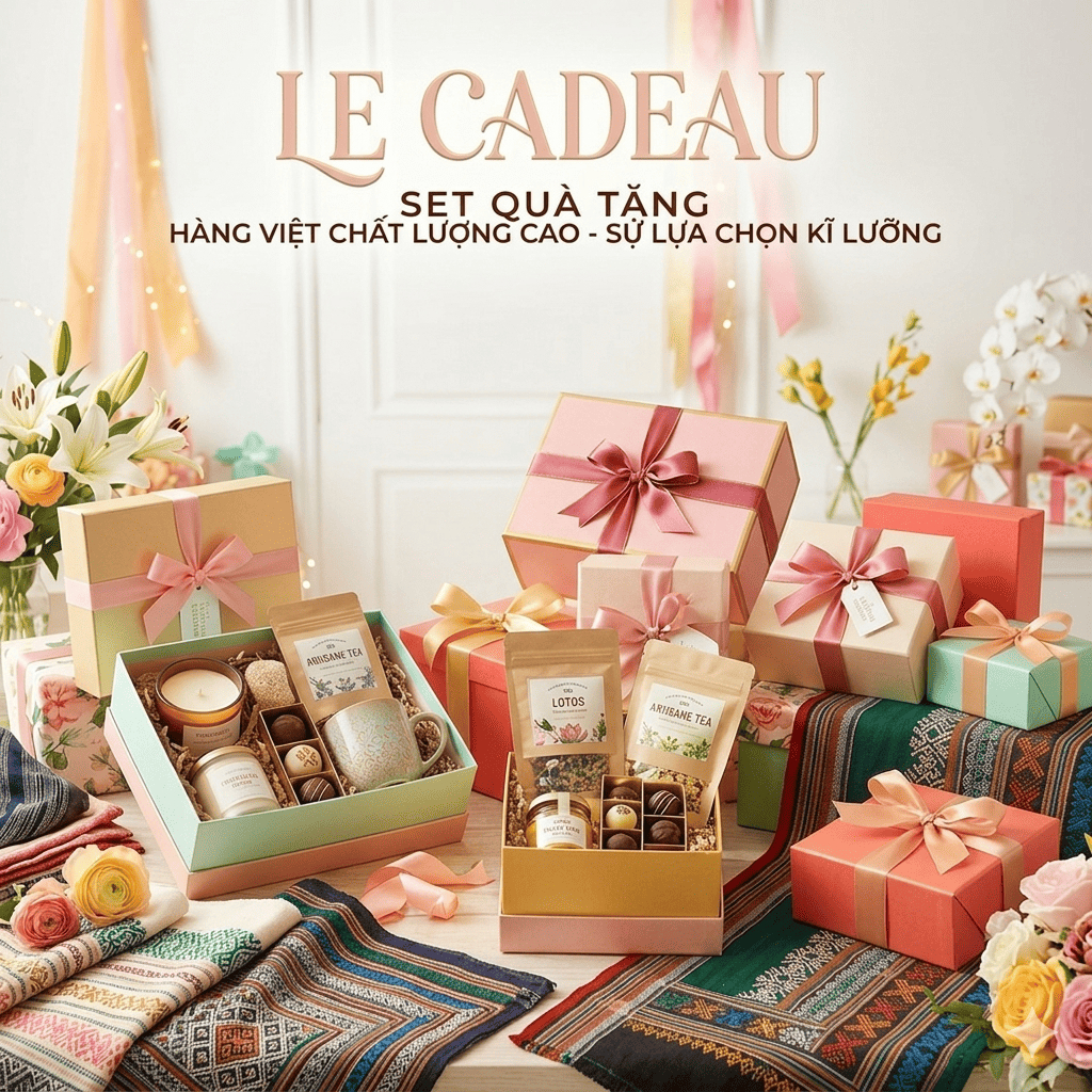Set Quà Tặng Le Cadeau Dễ Thương – Hộp Quà Full Combo Tặng Bạn Gái