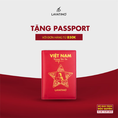 [QUÀ TẶNG KHÔNG BÁN] Ví Passport Du Lịch " Việt Nam Trong Tôi Là" Độc Quyền Chính Hãng LAVATINO