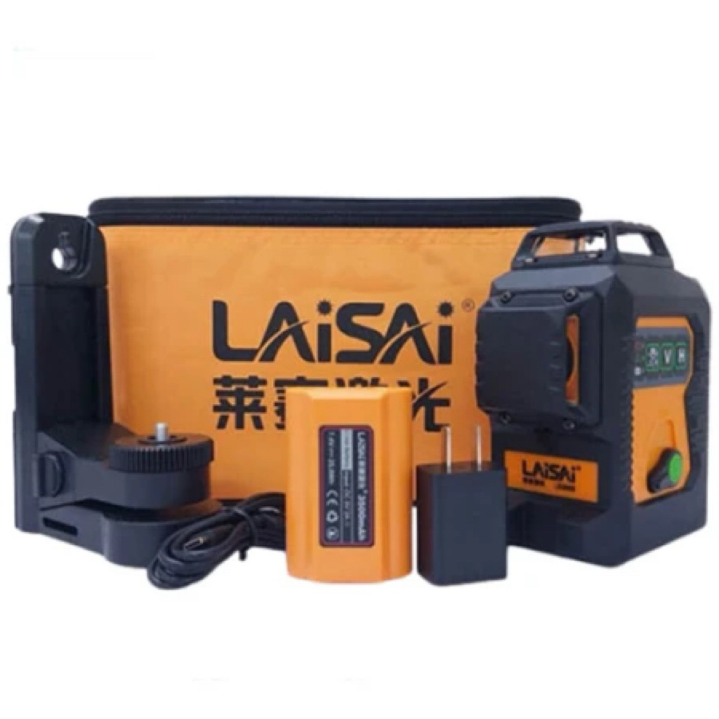 Máy Cân Bằng Laser 12 Tia Xanh LAISAI LSG6666 - Phiên Bản 2024, Kính Xoay 360 Độ, Điều Khiển Từ Xa