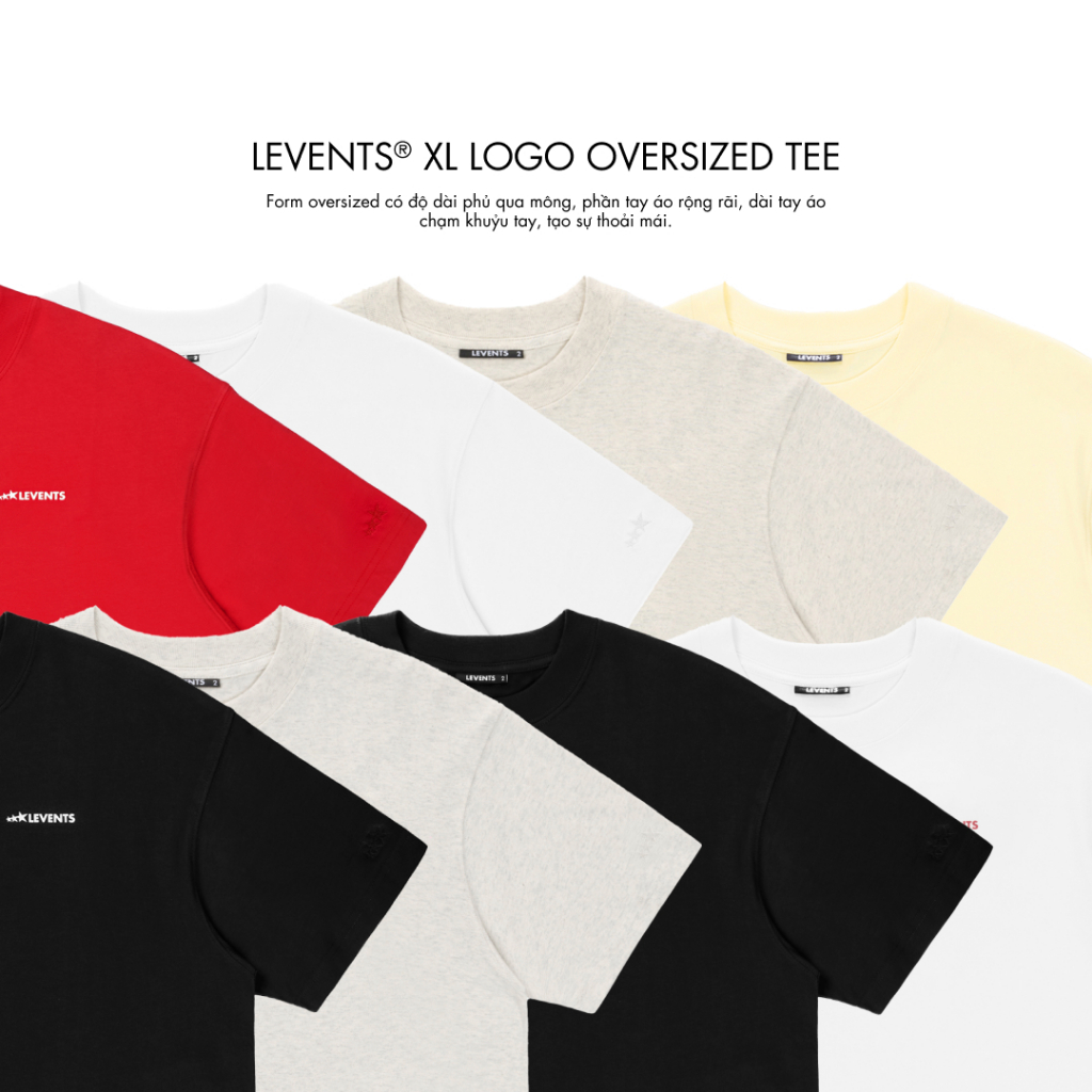 Áo Thun Levents XL Logo Oversized Tee 100% Cotton T-shirt | BigBuy360 - bigbuy360.vn