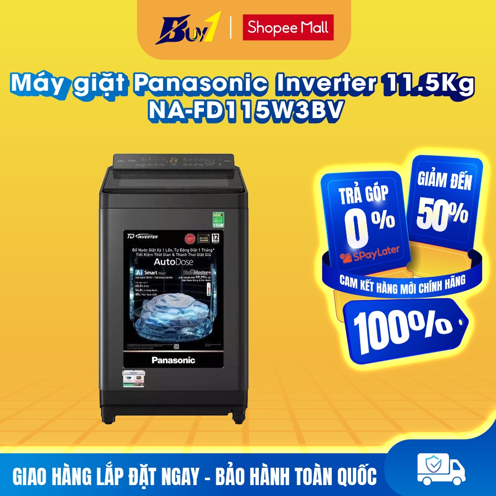NA-FD115W3BV - Máy giặt Panasonic Inverter 11.5 kg NA-FD115W3BV - Hàng Chính Hãng