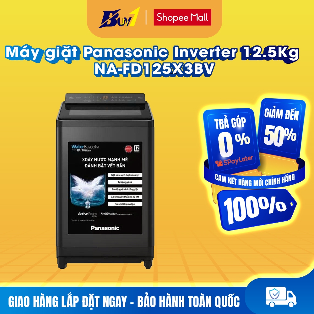 NA-FD125X3BV - Máy giặt Panasonic Inverter 12.5 kg NA-FD125X3BV - Hàng Chính Hãng