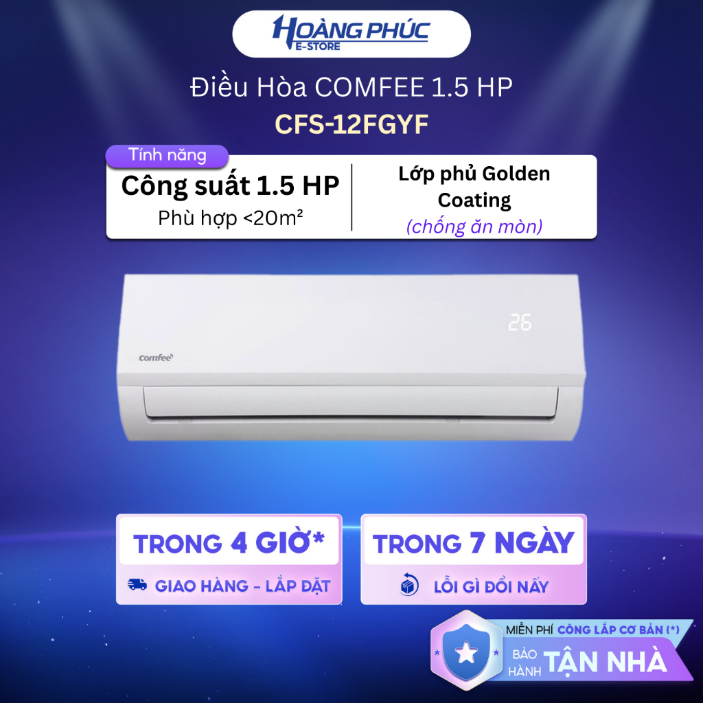CFS-13VCB1F-V | CFS-13VGPF-V - Máy lạnh Comfee Inverter 1.5 HP {Toàn Quốc}