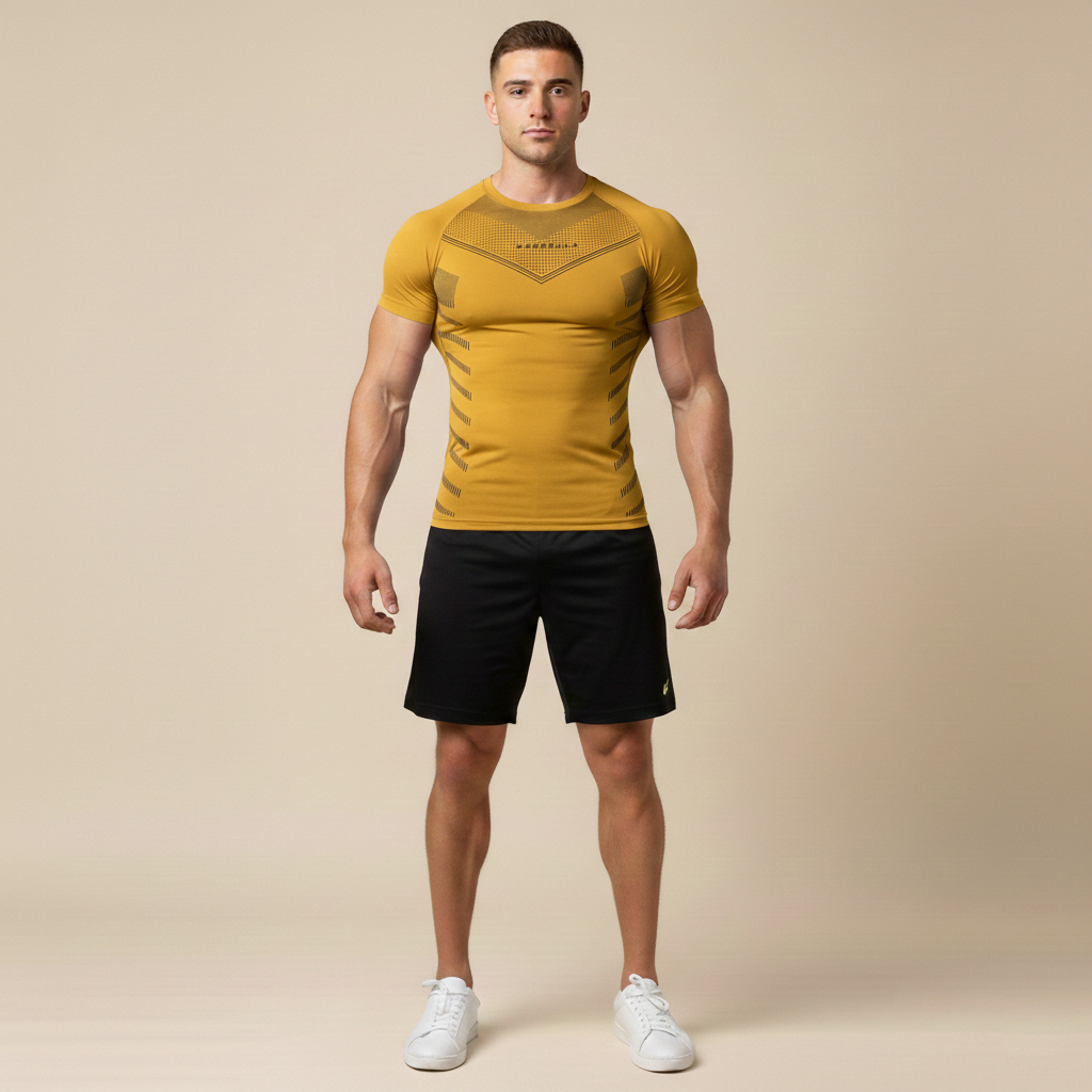 Thanh lý áo thun gym nam cổ tròn Youngla cotton lạnh co giãn thoáng mát tôn body