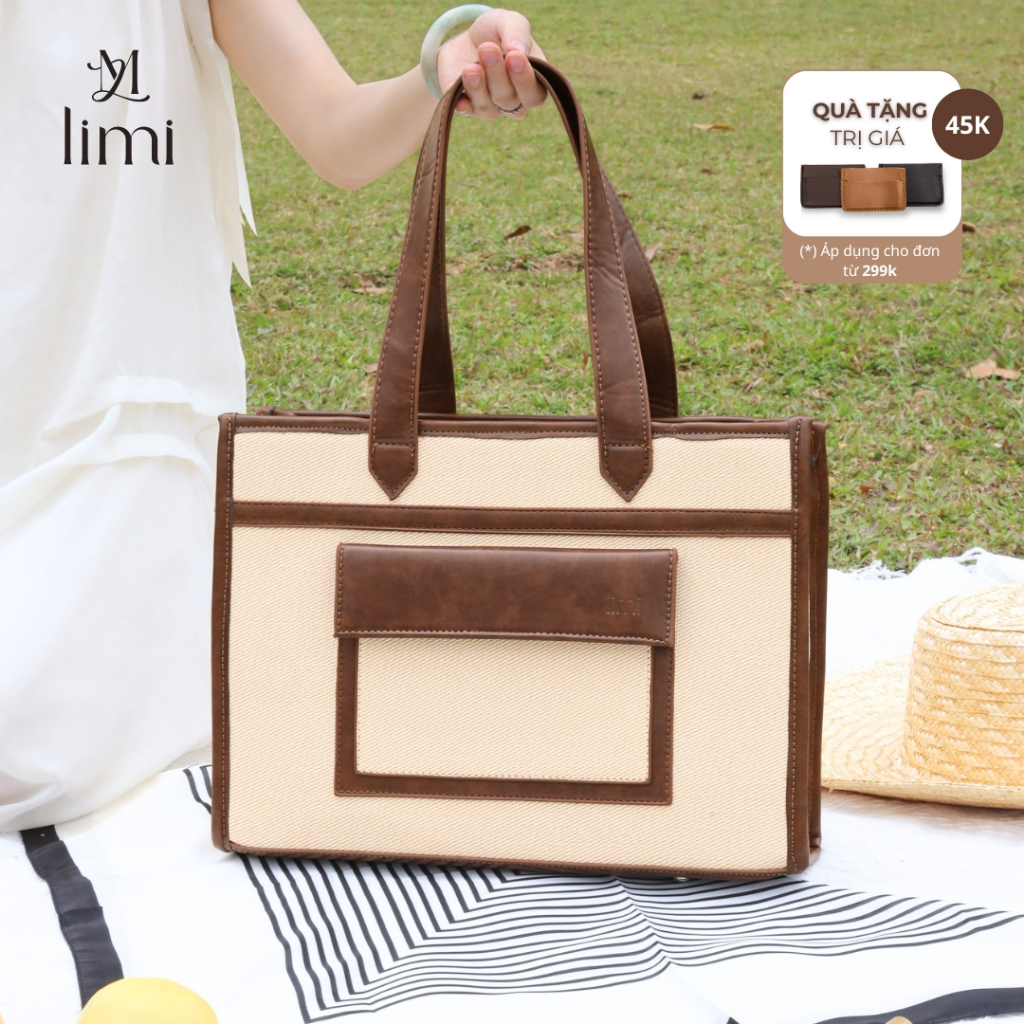 Túi công sở nữ LIMI (4 màu) Ngăn Laptop Riêng đựng laptop 14.3inch, A4 size to đi làm dạy (AMY) | BigBuy360 - bigbuy360.vn
