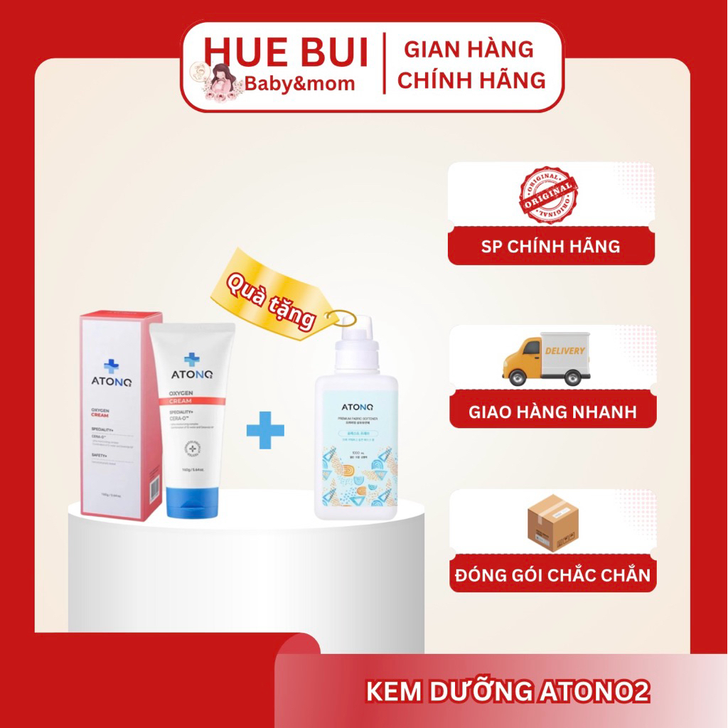 (Huebui Baby) [TẶNG CHAI NƯỚC XẢ ATONO2] Kem Dưỡng Ẩm Hữu Cơ Toàn Diện Oxygen Cream Atono2 Cho Bé 16