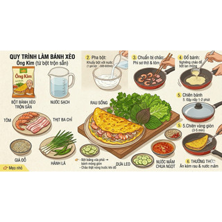 Bột “Bánh Xèo Cốt Dừa” Ông Kim 400g