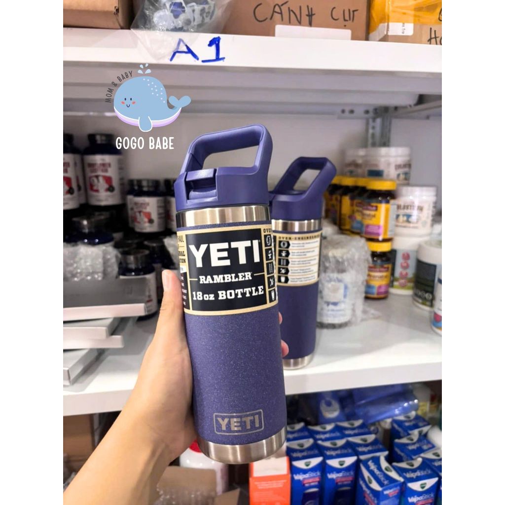 [ Hàng Mỹ ] Bình Giữ Nhiệt Cao Cấp Yeti Rambler 18oz - Chính hãng Bill US