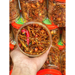 Cá cơm rim tiêu tỏi ớt 500g Cá Cơm rim tốp mỡ 500g Cá cơm rim lạc xốc tỏi ớt 270g