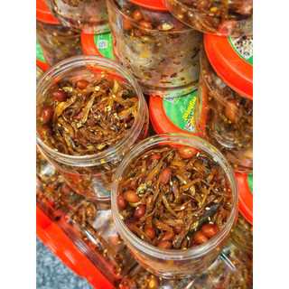 Cá cơm rim tiêu tỏi ớt 500g Cá Cơm rim tốp mỡ 500g Cá cơm rim lạc xốc tỏi ớt 270g