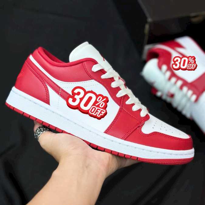Sneaker Low Top Đỏ Trắng – Trend 2026
