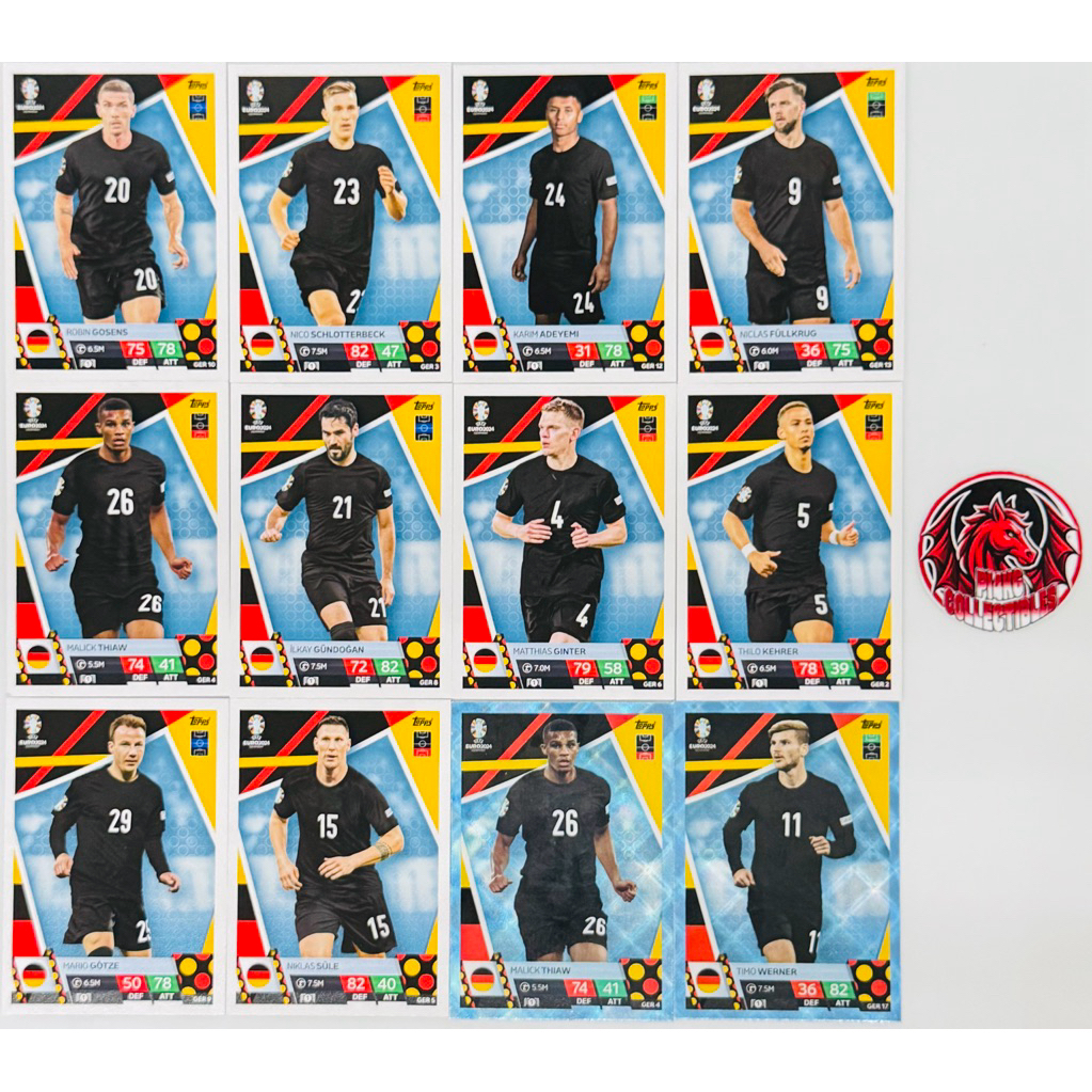 [TEAM] Thẻ cầu thủ Germany Topps UEFA Euro 2024 Match Attax (Tặng thẻ ngẫu nhiên + sleeves)