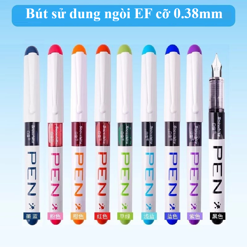 Combo 3 Bút máy Snowhite FP10 / Bút mực không cần bơm tiện lợi ngòi êm đẹp 0.38mm
