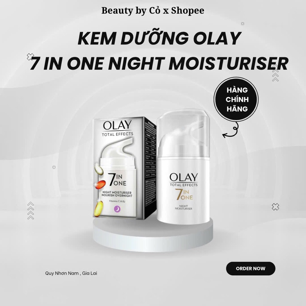 Kem dưỡng Olay 7 in 1 Total Effect ngừa lão hóa Đêm 50ml