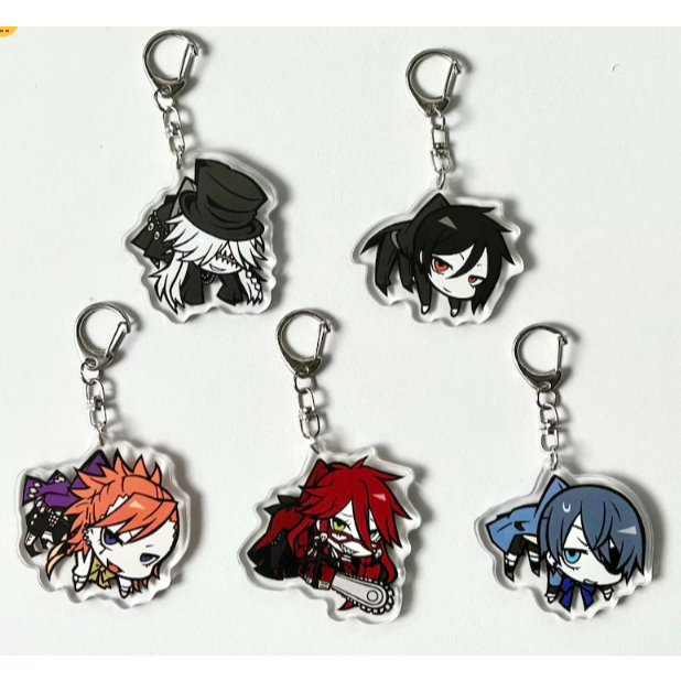 Black Butler Acrylic Keychain, Anime Keychain, Sebastian Michaelis, Double Side Keychain