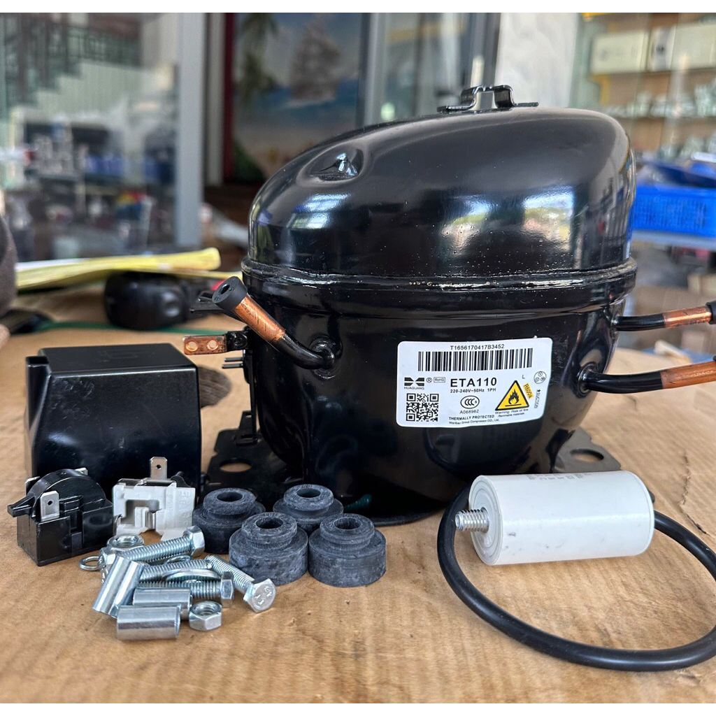 (Mới) BLock- Máy Nén Khí Tủ Lạnh Tủ Đông Sanaky Mã ETA110L MONO Chạy Gas R600a