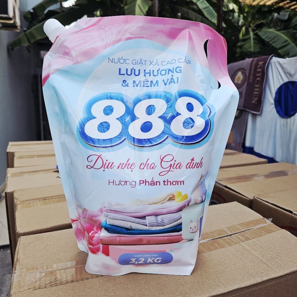 NƯỚC GIẶT XẢ 888 HƯƠNG PHẤN THƠM CHO TRẺ EM VÀ GIA ĐÌNH