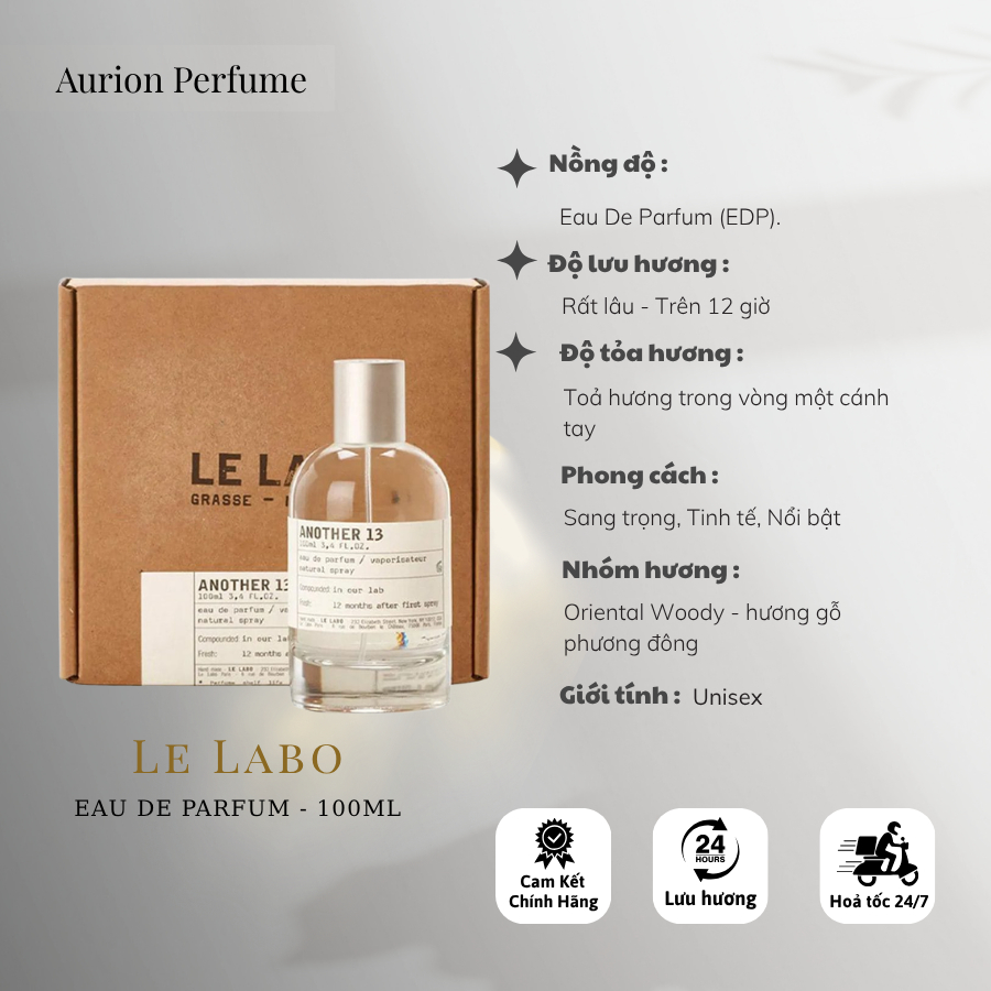 [ Chính Hãng ] Nước Hoa Le Labo 13 EDP 100ml - Nước Hoa Hương Gỗ Phương Đông