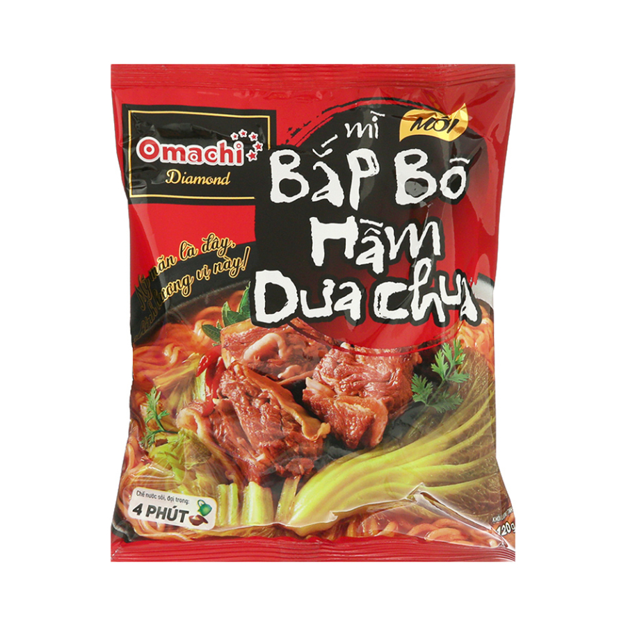 Mì Omachi Sườn Hầm Ngũ Quả/ Sốt Bò Hầm/ Tôm Càng/ Xốt Spaghetti Bò Bằm/ Bắp Bò Dưa Chua/ Bắp Bò Riêu