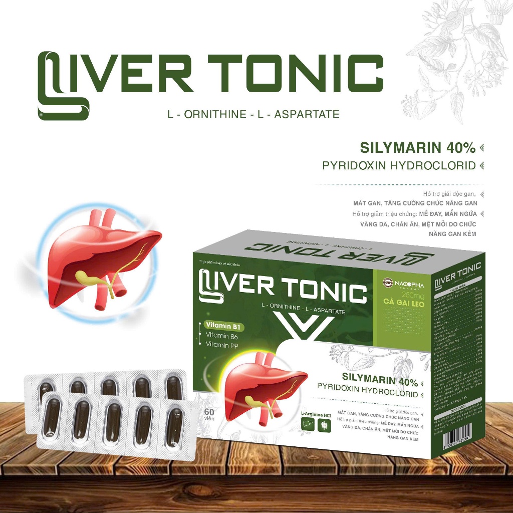(CHÍNH HÃNG) BỔ GAN LIVER TONIC thanh nhiệt, thải độc, bảo vệ chức năng gan