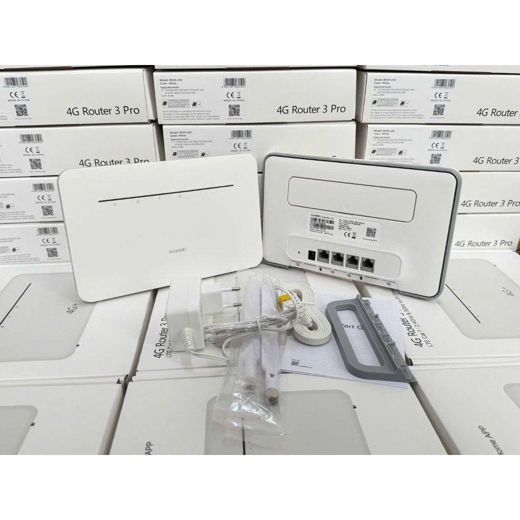 Bộ Phát Wifi 4G LTE Cat9 Huawei B535- 232Tốc Độ 450Mbps, Hỗ trợ 2 băng tần chuyên dùng để Livestream