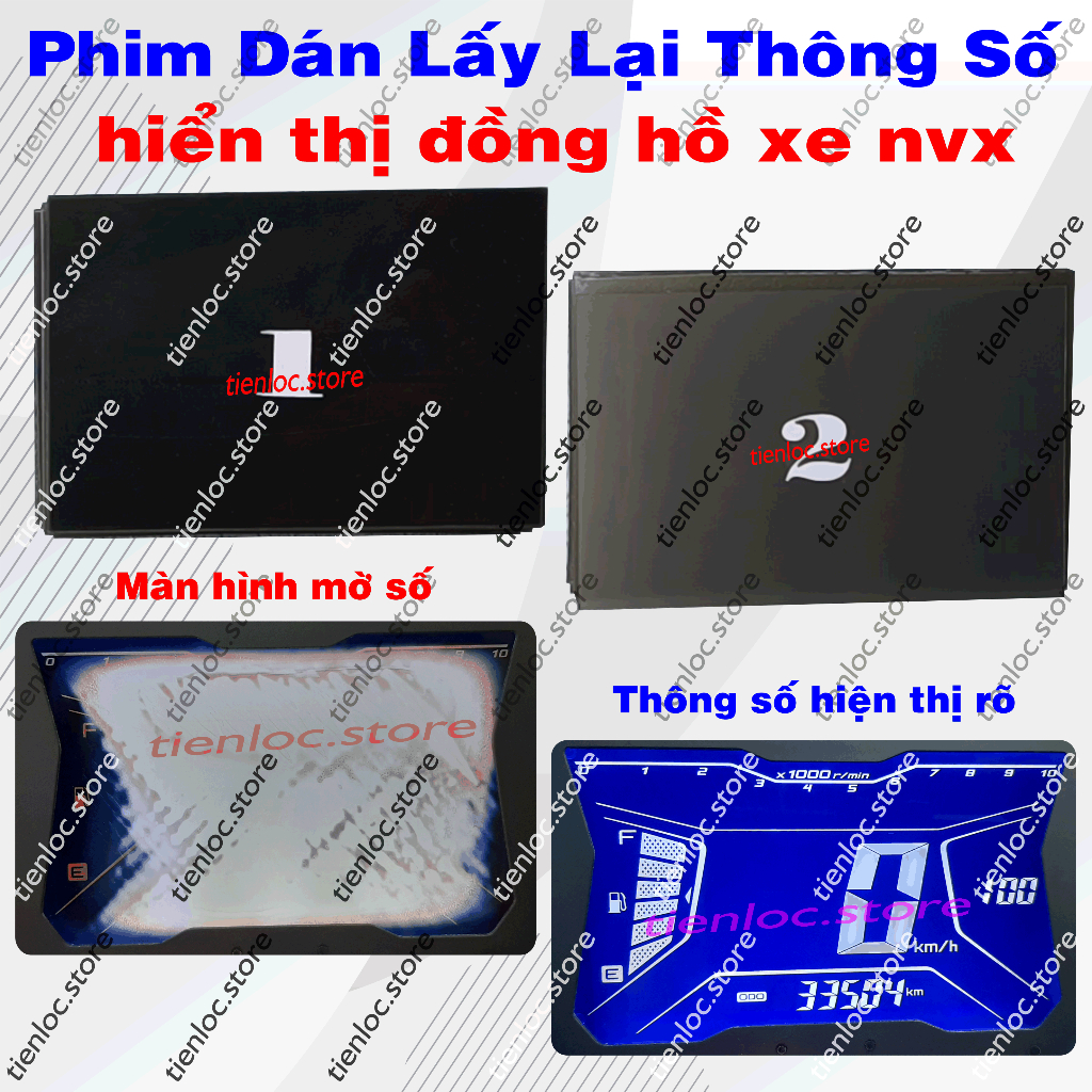 Phim phân cực dán thay thế phim cũ màn hình nvx đồng hồ bị ố, mờ, không nhìn thấy chữ