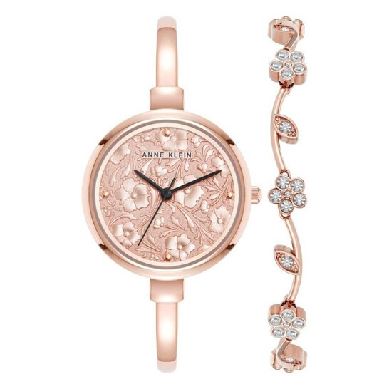 Set Đồng Hồ & Vòng Đeo Tay Nữ Anne Klein AK-5274RGST