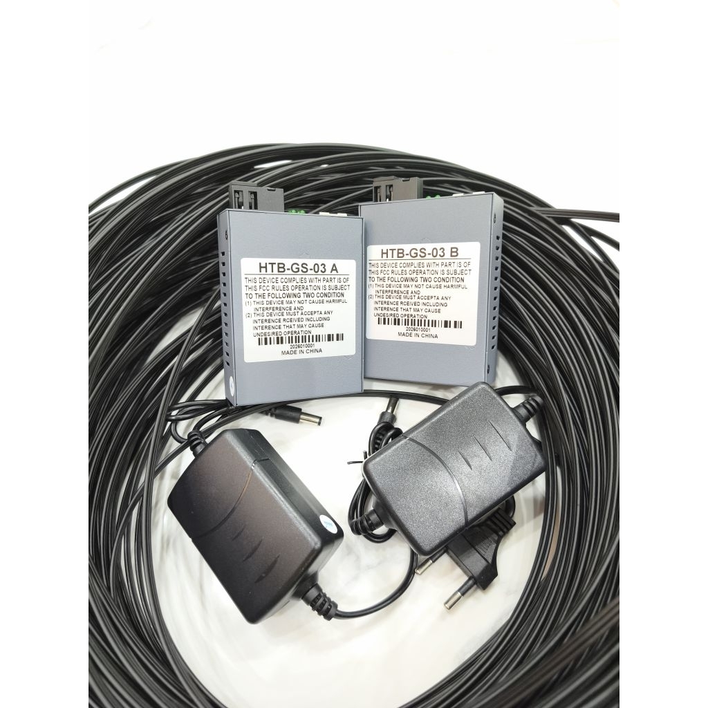 Bộ 100m - 400m dây quang và Converter 1Gbps dùng trong thi công mạng viễn thông. Tặng kèm 2 sợi dây 