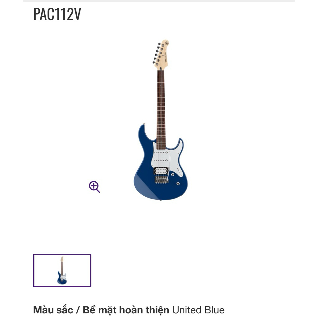 Guitar điện yamaha Pacifical 112V Màu Xanh
