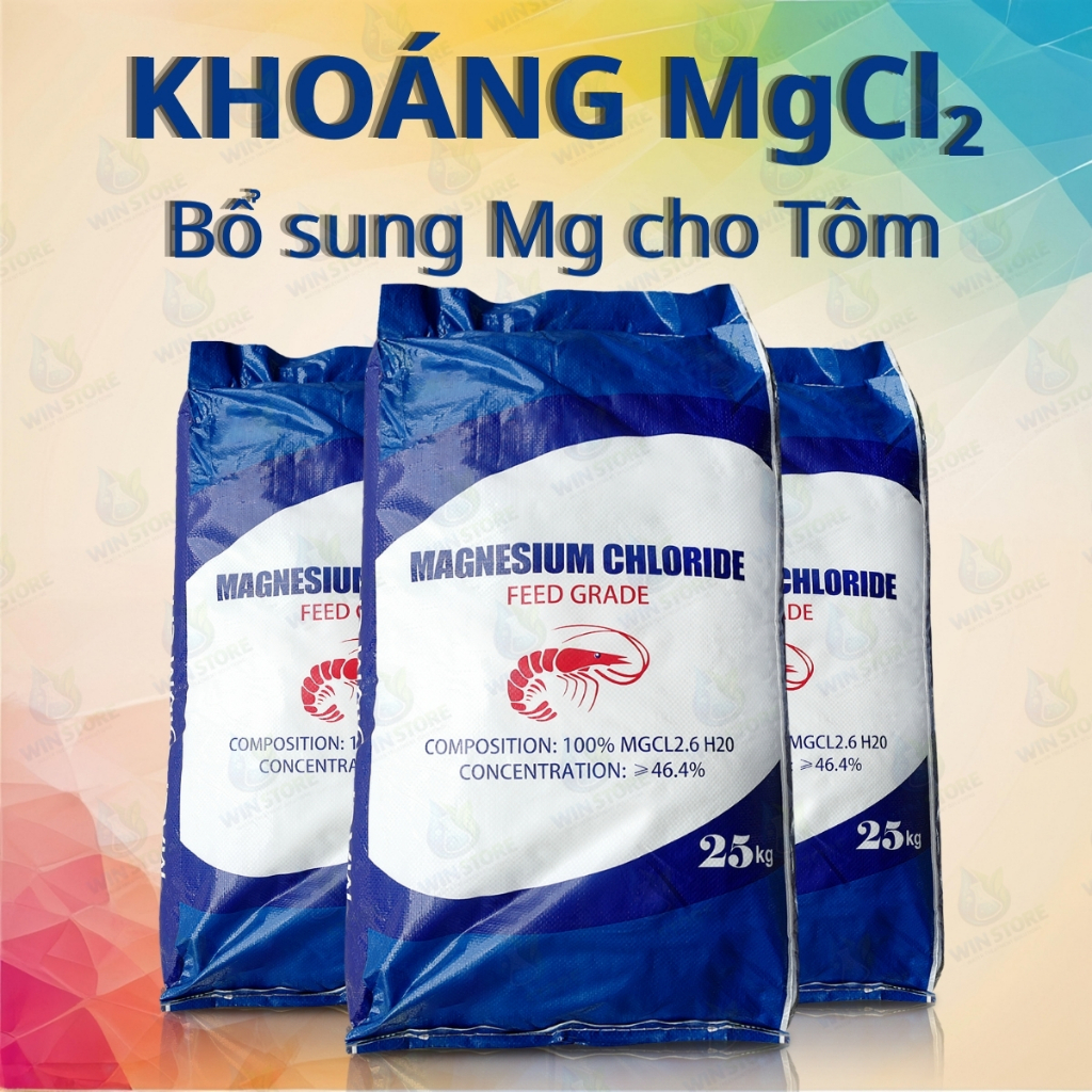 Khoáng MgCl2 Bột 25kg – Magnesium Chloride Anhydrous – Bổ Sung Mg Cho Tôm Cứng Vỏ, Khỏe Mạnh, Giảm S