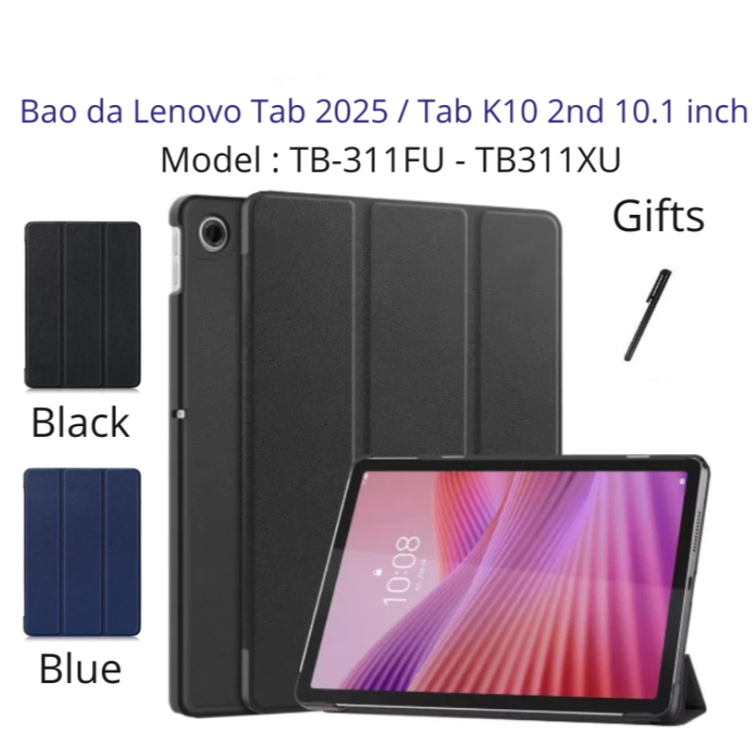 Bao da Lenovo Tab 2025 / Tab K10 2nd 10.1 inch TB-311 | Tặng kèm bút cảm ứng