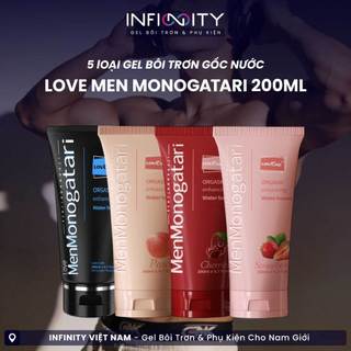 [Che Tên] Gel Bôi Trơn Gốc Nước Love Men Monogatari 200ml 3 Mùi Hương Trái Cây Trơn Mượt Dễ Rửa
