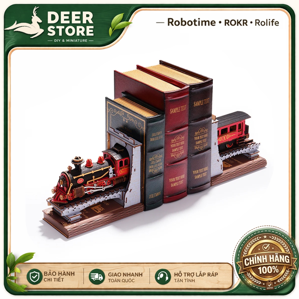 Rolife DIY Book Nook TGE01 – Mô Hình Robotime Hẻm Sách Century Train Tàu Hỏa Cổ Điển