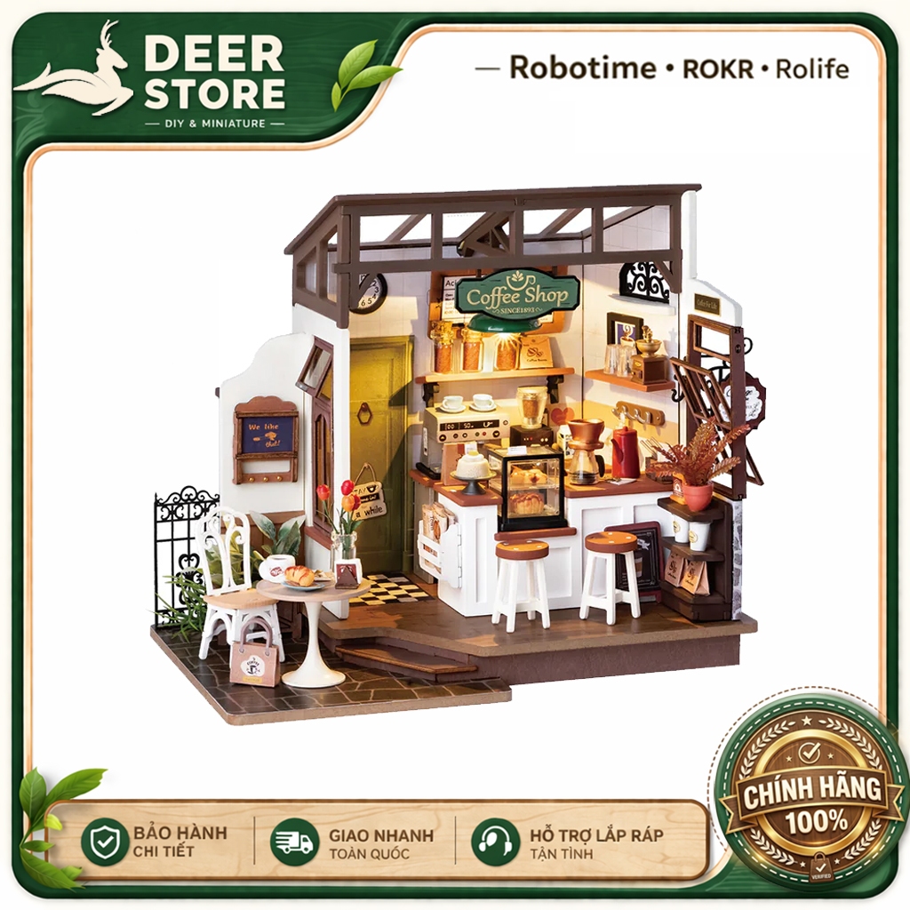 Flavory Café Miniature House kit DG162. Mô hình Deer Store