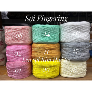 Cotton bóng 4 sợi chập - Sợi Fingering (BK 150/48)
