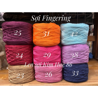 Cotton bóng 4 sợi chập - Sợi Fingering (BK 150/48)