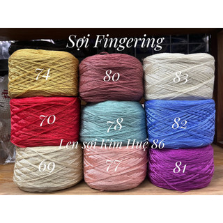 Cotton bóng 4 sợi chập - Sợi Fingering (BK 150/48)