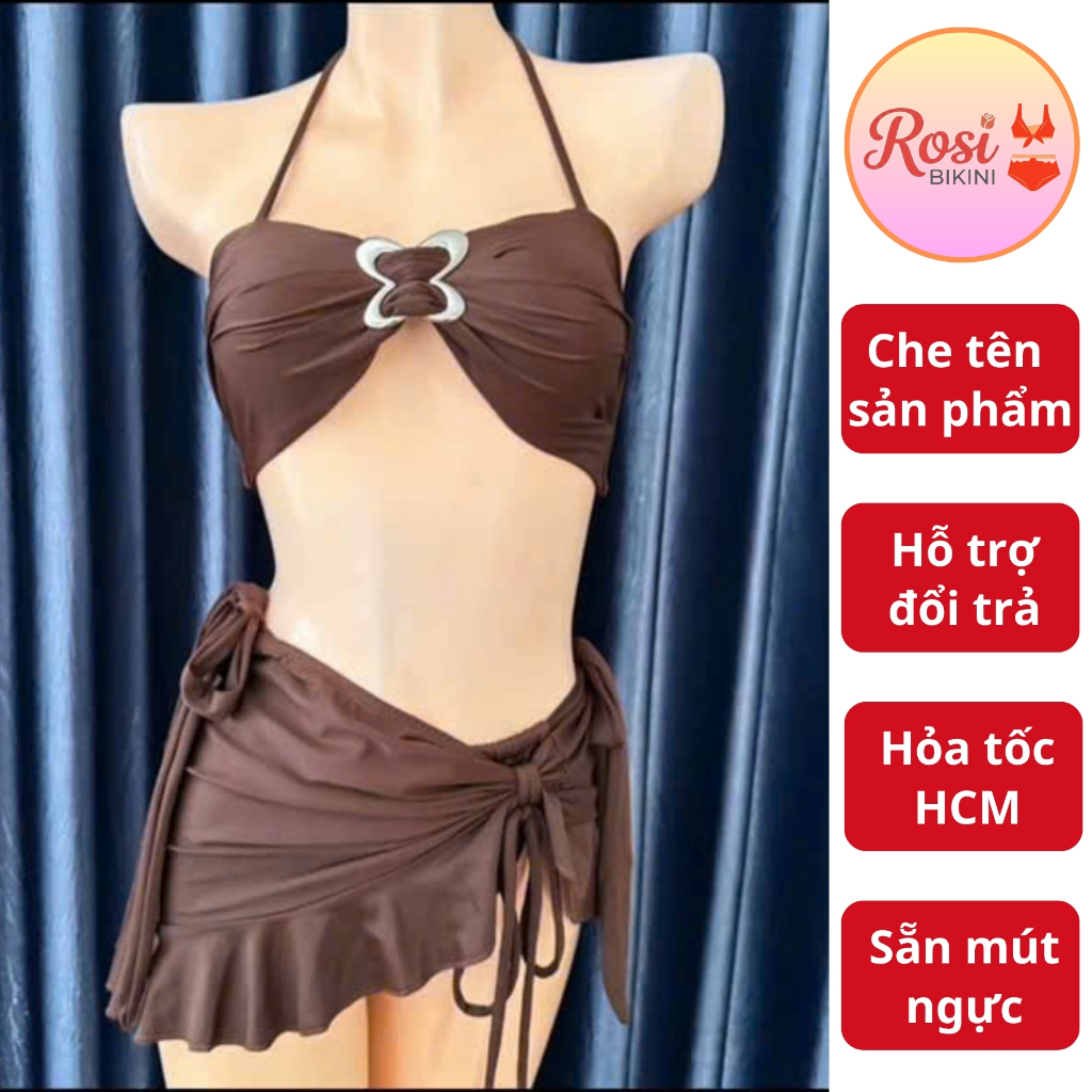 Bikini 2 Mảnh Cúp Mix Khoen Buớm Dễ Thương Quyến Rũ Đi Biển 2M101-B (Ảnh Thật, 4 Màu) | BigBuy360 - bigbuy360.vn