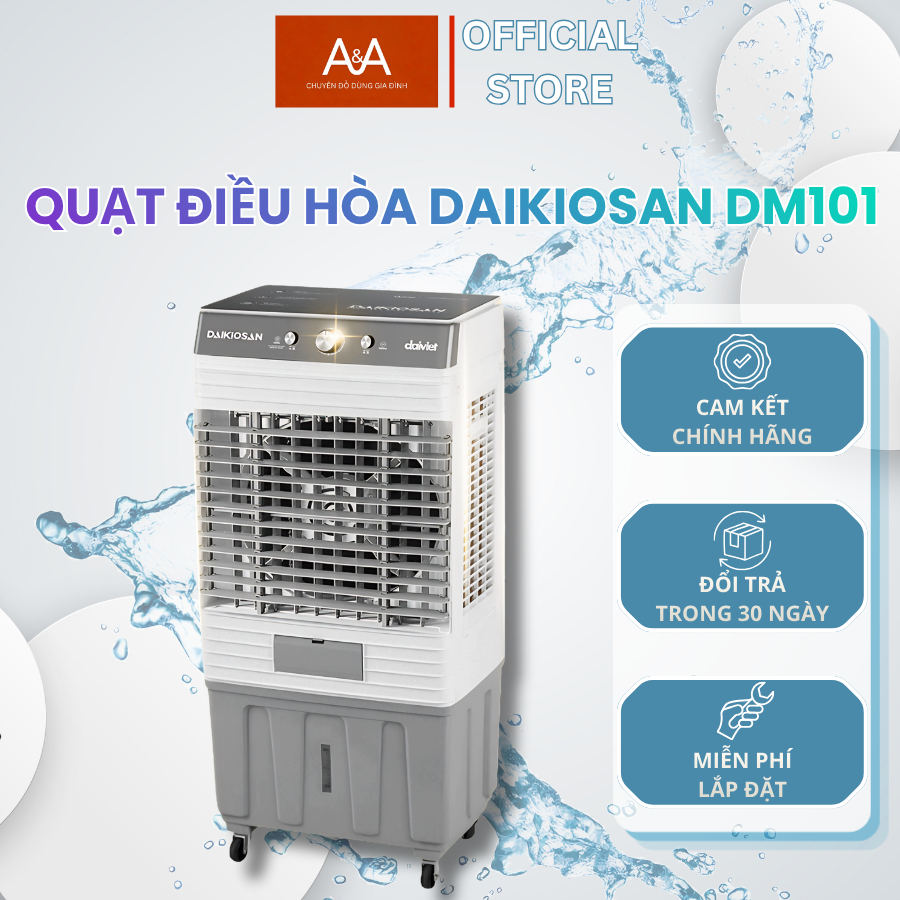Quạt Điều Hòa Daikiosan DM101 Làm Mát Nhanh Chóng, Công Nghệ Ag+ Diệt Khuẩn, Khử Mùi - Gia Dụng Giá 